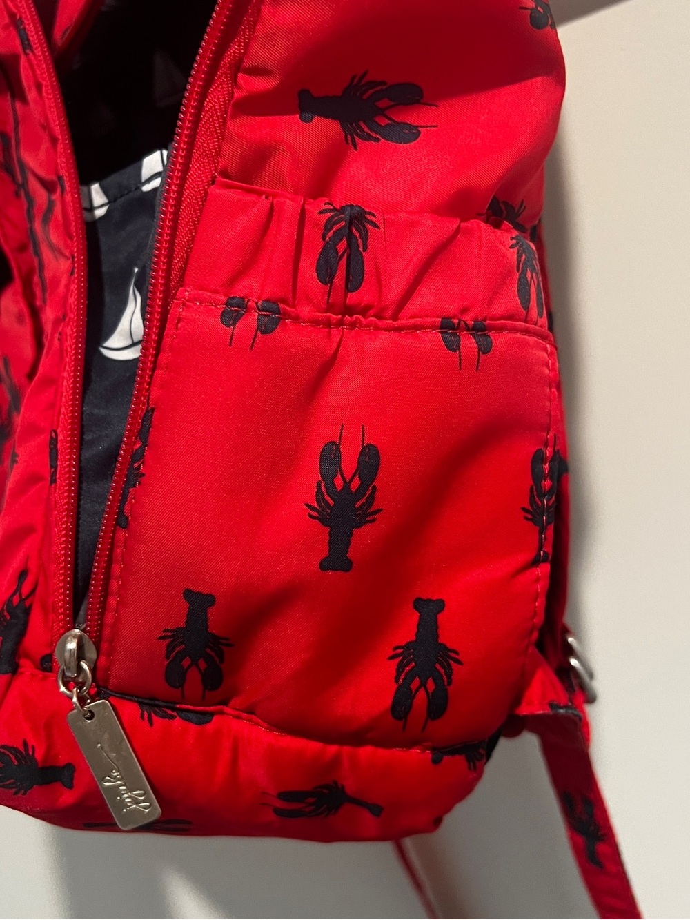 Ju-Ju-Be Kids Backpack in Cape Cod Red with Navy Print - Picture 4 of 9